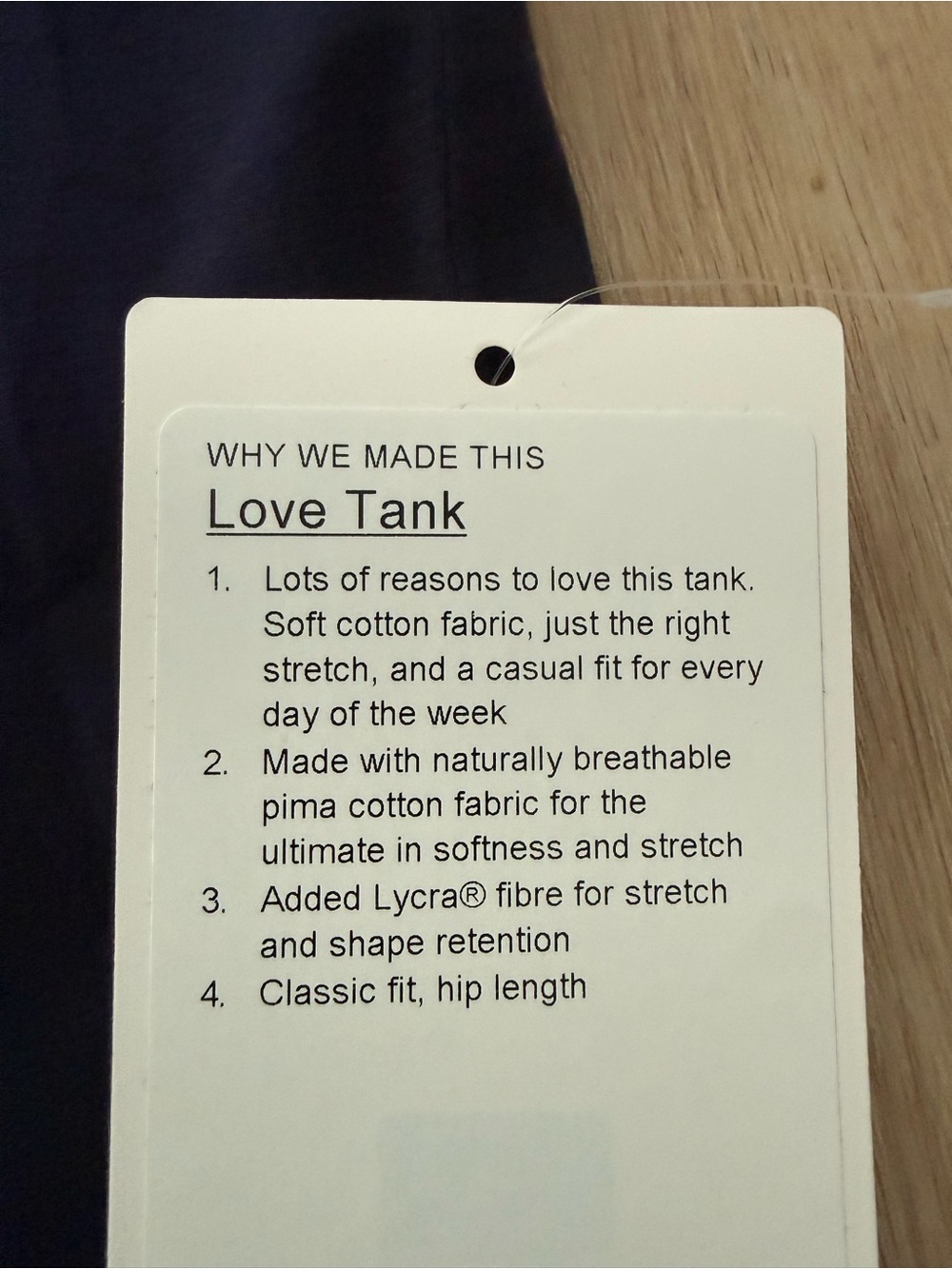 NWT lululemon navy blue love tank top size 12 - Picture 3 of 4